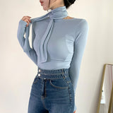 Women Long Sleeve Shirt Women Temperament Long Sleeve Bottoming Shirt Women