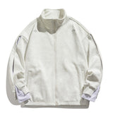 Men Hoodie Loose Sports Stand Collar Cardigan Sweater Half Turtleneck Coat