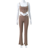 Women Co-Ord Set Women's Sexy Sling Vest Top