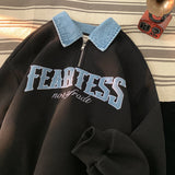 Men Hoodie Polo Collar Sweater Men's Winter Coat Autumn Winter Coat