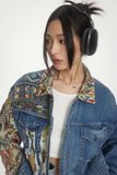 Unisex Jacket Autumn Ethnic Style Denim Coat