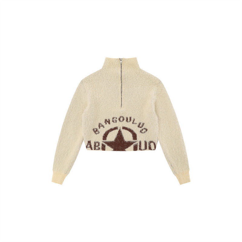 Women Sweater Short Sweater Long Sleeve Sweater Women's Autumn Leisure