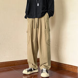 Men Sweatpants Straight Casual Pants Men Spring and Autumn Loose Wide-Leg Overalls
