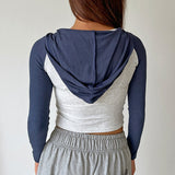 Women Long Sleeve Shirt Women's Short Hood Top