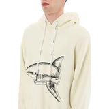 Palm Angle Hoodie Palm Angels Sketch Broken Shark Letter Hooded Sweater for Men and Women