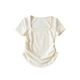 Women's T-Shirt Short-Sleeved T-shirt Women's Spring and Summer All-Match Slim Bottoming Shirt Top