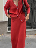 Women Sweater Dress Knitted Skirt Suit Female Autumn and Winter Sweater Skirt Dress