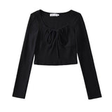 Women T-Shirt Top Women's Autumn and Winter Slim Fit Long-Sleeved T-shirt