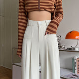 Palazzo Pants Suit Pants Women Spring and Summer High Waist Straight Casual Wide Leg Pants