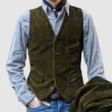 Men's Suits Vests Vintage Men's Vest Corduroy Vest Casual