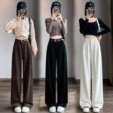 Palazzo Pants All-Matching Corduroy Loose Chenille Straight Casual