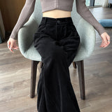 Palazzo Pants All-Matching Corduroy Loose Chenille Straight Casual