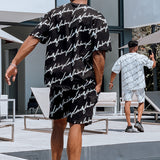 Men Co-Ords Men's Casual Shorts Short Sleeve Summer Suit