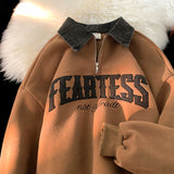 Men Hoodie Polo Collar Sweater Men's Winter Coat Autumn Winter Coat