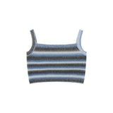 Women Sweater Striped Knitted Cardigan Casual Multicolor Cropped Sweater Coat