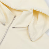 Men Hoodie Stand Collar Hooded Sweater Cardigan Men's Detachable Hat Stitching Zipper Jacket