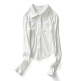 Women T-Shirt Long Sleeve Top Women Spring Summer Slim-Fit
