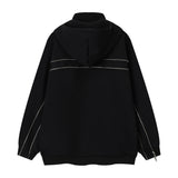 Men Hoodie Stand Collar Hooded Sweater Cardigan Men's Detachable Hat Stitching Zipper Jacket