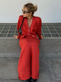 Women Sweater Dress Knitted Skirt Suit Female Autumn and Winter Sweater Skirt Dress