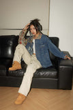 Unisex Jacket Autumn Ethnic Style Denim Coat