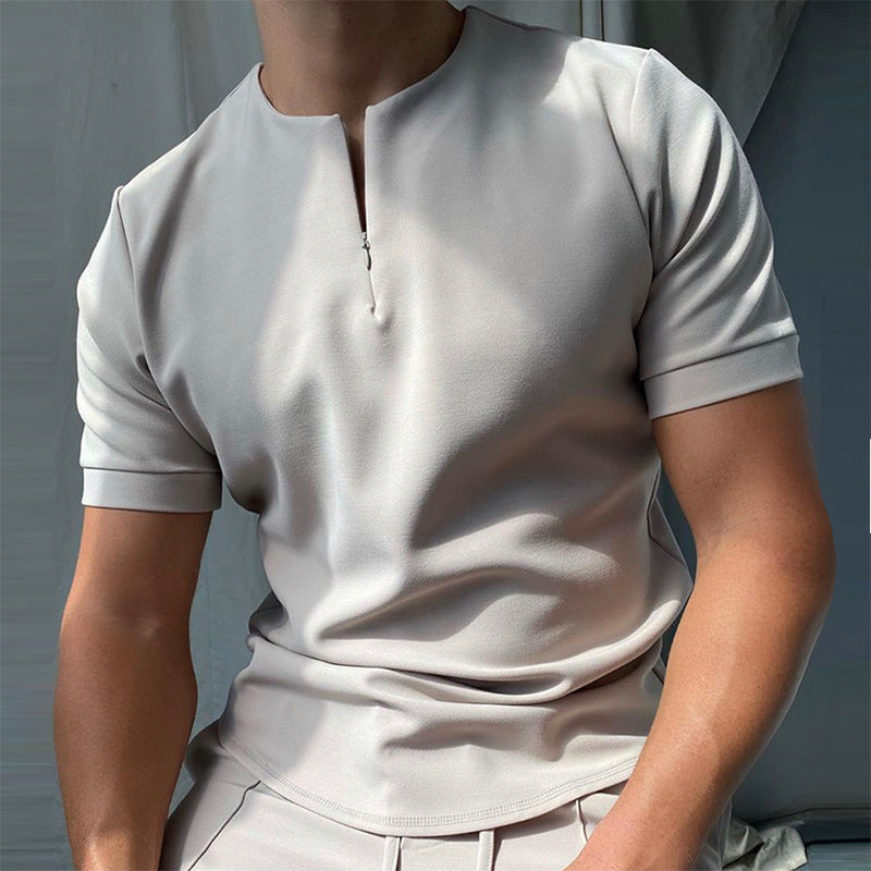 Men T Shirt Men's Casual Short Sleeve Summer Casual Slim Fit