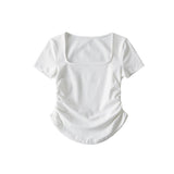 Women's T-Shirt Short-Sleeved T-shirt Women's Spring and Summer All-Match Slim Bottoming Shirt Top