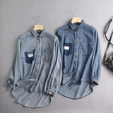 Women T-shirt Denim Shirt Women's Spring and Summer Loose Casual