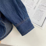 Women T-Shirt Women's Washed Denim Shirt Jacket Long Sleeve Retro