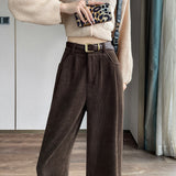Palazzo Pants All-Matching Corduroy Loose Chenille Straight Casual