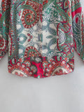 Women T-Shirt Women's Autumn Loose Printed Long-Sleeved Shirt Polo Collar Top