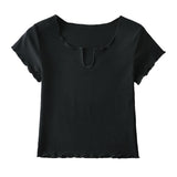Women T-Shirt Retro Top T-shirt with Short Sleeves Women