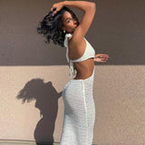 Women Sweater Dress Knitted Dress Sexy Spring and Summer Seaside Beach Dress