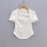 Women T-Shirt Short-Sleeved T-shirt Women's Summer Slim Top