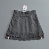 Women Skirt Preppy Style Retro High Waist Pantskirt