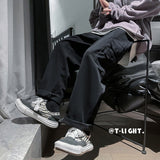 Men Sweatpants Men's Autumn Straight Wide Leg Overalls