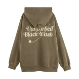 Men Hoodie Printed Hoodie Men's Autumn and Winter Loose Long Sleeve Washed Distressed Hooded