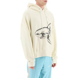 Palm Angle Hoodie Palm Angels Sketch Broken Shark Letter Hooded Sweater for Men and Women
