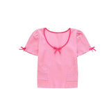 Women T-Shirt Summer Slim Short-Sleeved Tops round Neck T-shirt for Women