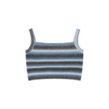 Women Sweater Striped Knitted Cardigan Casual Multicolor Cropped Sweater Coat