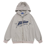 Men Hoodie Hooded Jacket Men's Loose Spring and Autumn Embroidered Cardigan Sweater