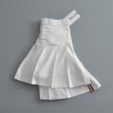 Women Skirt Preppy Style Retro High Waist Pantskirt