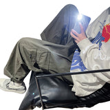 Men Sweatpants Men's Autumn Straight Wide Leg Overalls
