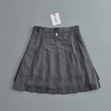Women Skirt Preppy Style Retro High Waist Pantskirt