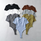 Women T-Shirt Summer Women's Short Sleeve Solid Color Slim Fit