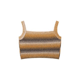 Women Sweater Striped Knitted Cardigan Casual Multicolor Cropped Sweater Coat