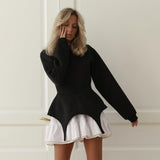 Women's Desses Dress Winter Women's round Neck Stitching Cake Dress