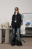 Unisex Jacket Fall Twill Washed Coat Women's Clothing