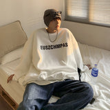 Men Hoodie Loose round Neck Sweater Men's Spring and Autumn Clothes Autumn Sports