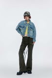 Unisex Jacket Autumn Short Frayed Hem Denim Coat Women's Clothing