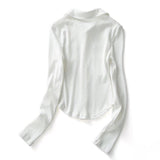 Women T-Shirt Long Sleeve Top Women Spring Summer Slim-Fit